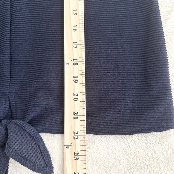 Loft Tank Sweater Size SP Navy Sleeveless Tie Front - Picture 9 of 9